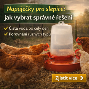 Napáječky pro slepice: jak vybrat správné řešení pro čistou vodu a zdravý chov