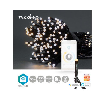 Smart LED vánoční řetěz NEDIS WIFILX02W100 10m WiFi Tuya