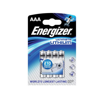 Baterie lithiová AAA R03 1,5V ENERGIZER Ultimate, 1250 mAh, 4ks / blistr