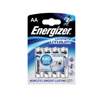 Baterie lithiová AA R6 1,5V ENERGIZER Ultimate, 2900 mAh, 4ks / blistr