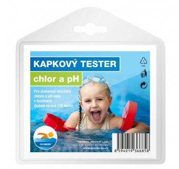 Kapkový tester - chlor a pH