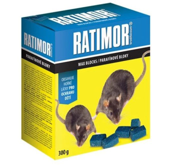 Nástraha proti myším, krysám a potkanům AGROBIO Ratimor 300g