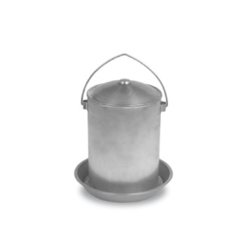 Napájecí kbelík pro drůbež, kovový, 7 litrů - GAUN 12052