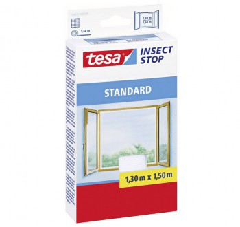 Síť proti hmyzu do okna Tesa Standard, 55672-20, 1,3 x 1,5 m, bílá