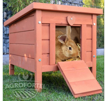 Dřevěná mini králíkárna BRNO, 515x420x430 mm