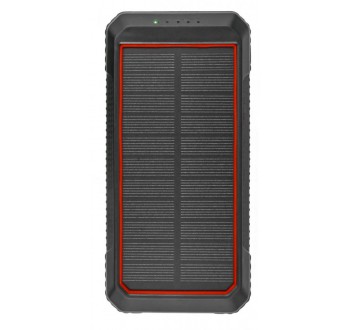 OXE SPB33-R Solární Powerbanka, kapacita 33800 mAh, červená