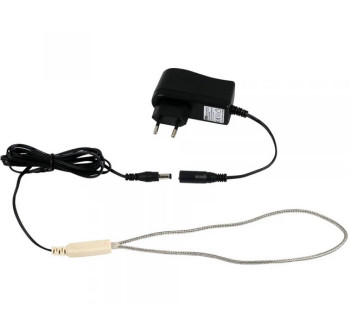 Vyhřívací topný kabel 12 V / 12W s adaptérem, nerezové opletení (20216)