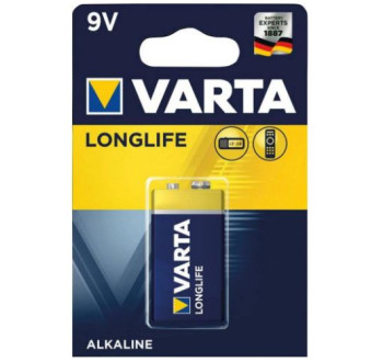 Alkalická baterie Varta Longlife, 9 V, 25,5 mm, 1 ks