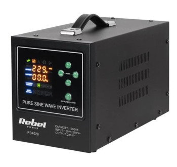 Zdroj záložní REBEL POWER-1000-LFP4 12V 230V 1000VA 700W