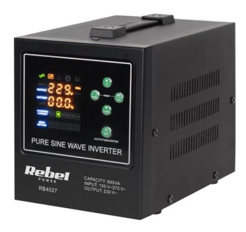 Zdroj záložní REBEL POWER-800-LFP4 12V 230V 800VA 500W