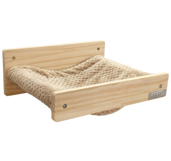 nastenna odpocivadlo pro kocky kerbl 80917 timber 38x33 5x16cm prirodni taupe 1