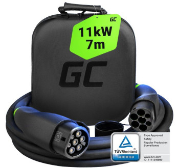 Nabíjecí kabel Typ 2 - 11kW - 7m, Green Cell EVKABGC04