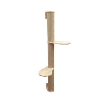 Skrabadlo s drevenymi odpocivadly pro kocky kerbl 80917 timber delka 127 cm s jutou 1