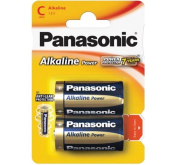 Baterie C (R14) alkalická PANASONIC Alkaline Power 2BP (blistr 2 kusy)