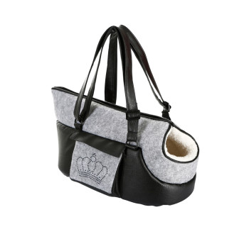 cestovni taska pro psa kerbl 80362 chiara 40x20x21 cm sedo cerna 1