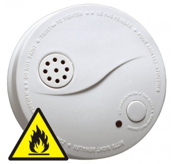 Požární hlásič a detektor kouře Hutermann F1 alarm EN14604 - JB-S01