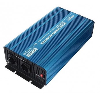 Měnič napětí Carspa P3000U-12, 12V/230V+USB, 3000W, čistá sinusovka