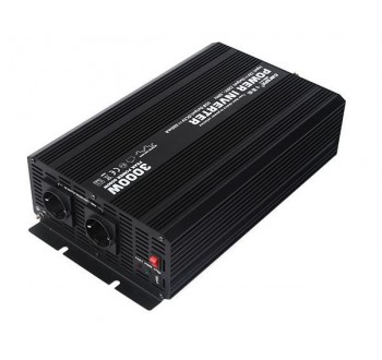 Měnič napětí Carspa CAR3KU-12 12V/230V+USB 3000W, modifikovaná sinus