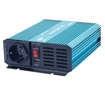 Měnič napětí Carspa P400U-122, 12V/230V+USB, 400W, čistá sinusovka