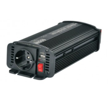 Měnič napětí Carspa CAR600U-242 24V/230V+USB 600W, modifikovaná sinus