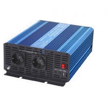 Měnič napětí Carspa P1500U-12, 12V/230V+USB, 1500W, čistá sinusovka