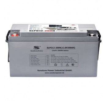 LiFePO4 Baterie 12V/200Ah, SLPO12-200N HC200A Sunstone Power