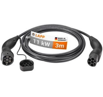 Kabel nabíjecí LAPP 75747 typ 2 11kW 20A 3 fáze 3m pro elektromobil