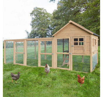 Dřevěný maxi kurník TIRANA, 3000x1520x1210 mm