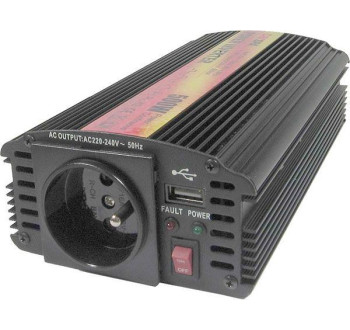 Měnič napětí 12V/230V 500W, CARSPA CAR500U, modifikovaná sinusovka