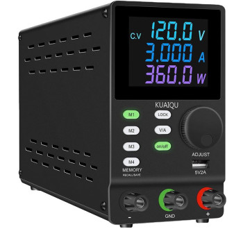 Laboratorní zdroj KUAIQU SPPS1203D 0-120V/0-3A, programovatelný