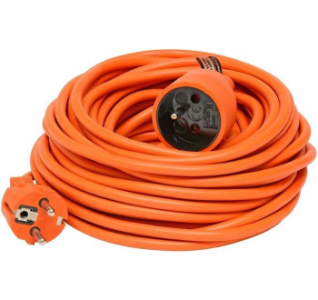 Prodlužovací přívod 20m-spojka,3x1mm2,6A,oranžová
