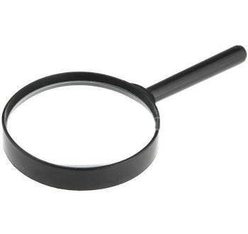 Lupa 90mm, plastový držák, 3D