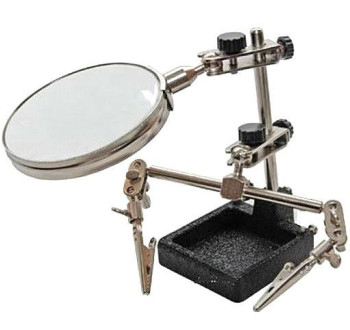 Držáček s lupou - třetí ruka, lupa 89mm