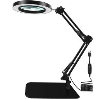 Stolní lupa, LED 32X, podstavec