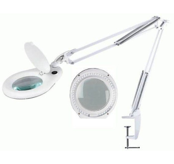 Stolní lupa LED ZD-129A ,5 dioptrií, uchycení svorkou