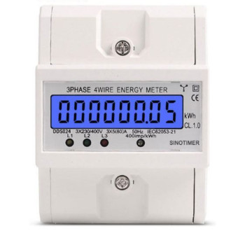 Elektroměr DDS024 3 fázový digitální na DIN lištu