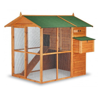 Dřevěný kurník BRUSEL MAXI, 1930x1770x1730 mm