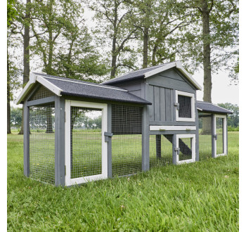 Dřevěná králíkárna REYKJAVÍK, 2100x540x855 mm