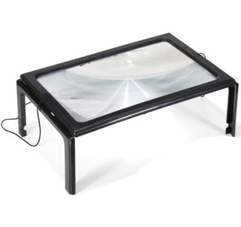 Čtecí lupa A4 v rámečku s LED světlem TIPA 2121