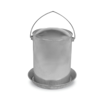 Napájecí kbelík pro drůbež, kovový, 15 litrů - GAUN 12053