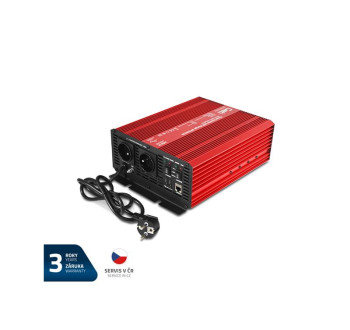Měnič napětí GETI GPIU 1012S 12V/230V 1000W