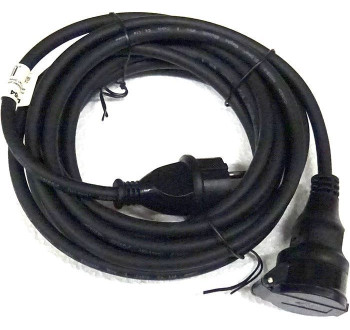 Prodlužovací přívod 5m-spojka,3x1,5mm2,16A, IP44, guma