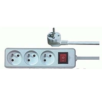 Prodlužovací přívod 3m-3x10A+vypínač,3x1mm2