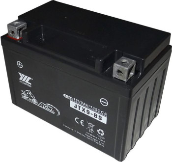Pb akumulátor JYC JTX9-BS AGM pro motocykly 12V/9Ah levý