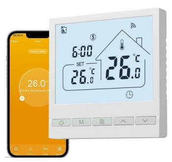 WIFI Termostat programovatelný týdenní HT047W-NC 3A s bezpotenciálovým kontaktem