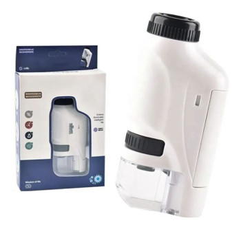 Vzdělávací mikroskop pro děti 60x, 120x, bílý