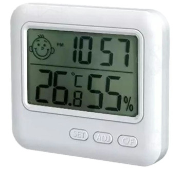 Digitální teploměr s vlhkoměrem bílý, AG780