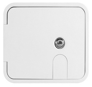 Karavanové dvířka uzamykatelné 195x165mm - bílé