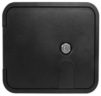 Karavanové dvířka uzamykatelné 195x165mm - černé