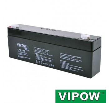 Baterie olověná 12V/ 2.2Ah VIPOW bezúdržbový akumulátor